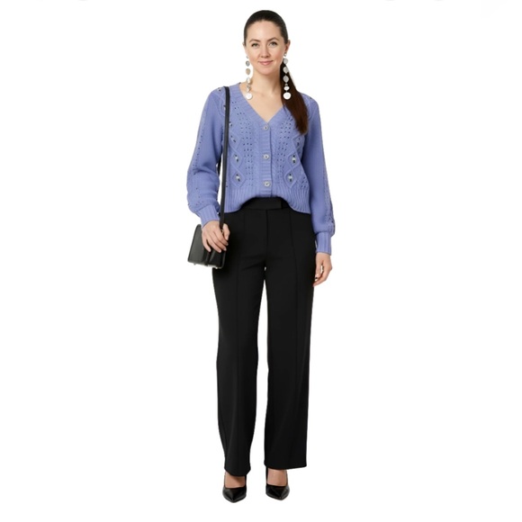 YAS Ditta Embroidered Pointelle Cardigan - Picture 2 of 12